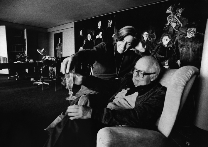 Avec sa seconde épouse Charlotte Kerr Dürrenmatt, 1984. Photo: Sabine Wunderlin