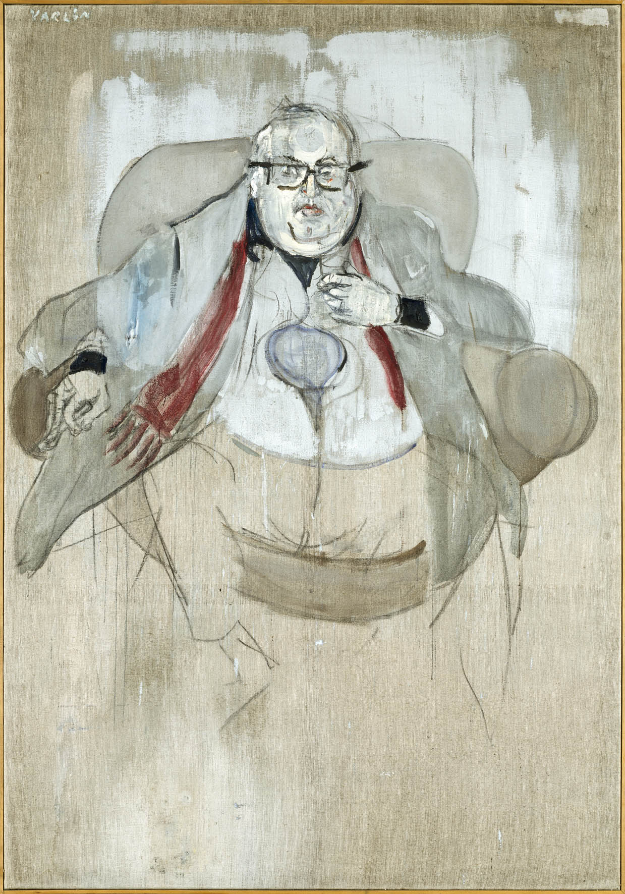 Ritratto di Friedrich Dürrenmatt dipinto da Varlin, 1962